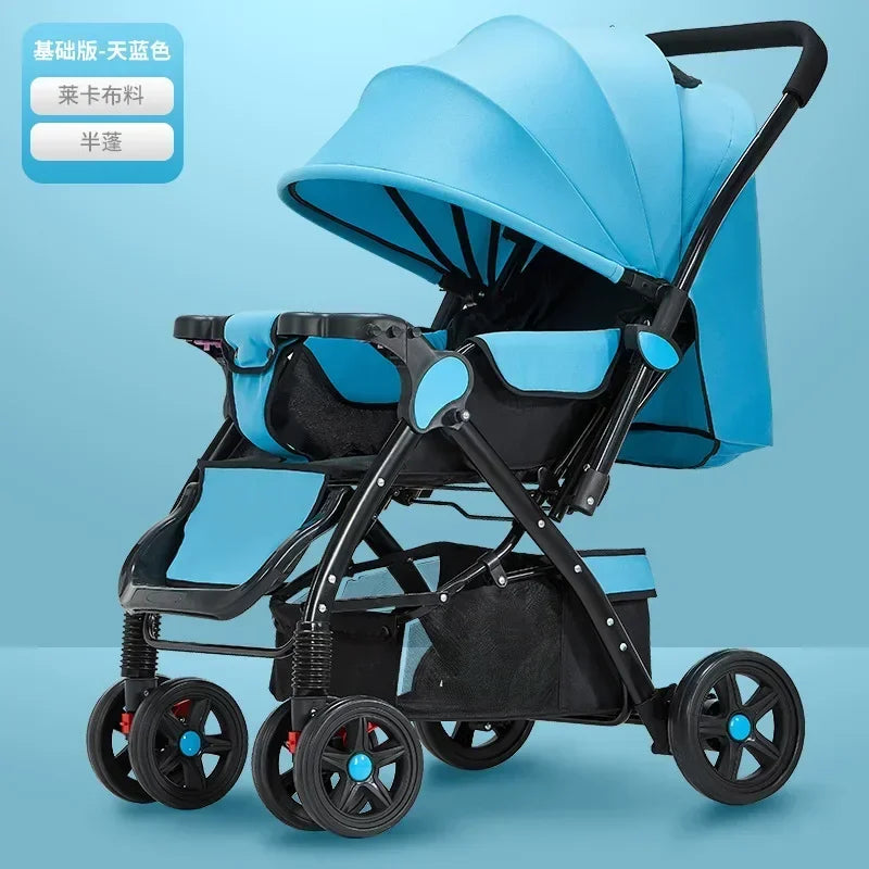 Baby Stroller Lightweight Foldable Easy to Sit Lying down Umbrella Rider Good Four-Wheel High Landscape
