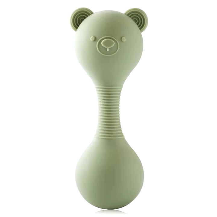 Baby Silicone Sand Hammer Toys 0 12 Months Baby Teether Toys Cartoon Bear Make Hoise Maracas Silicone Accessories for Babies