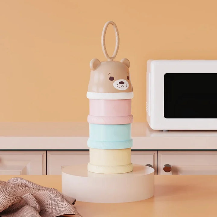 3 Grid Portable Milk Powder Box Container Toddle Baby Snacks Food Storage Box Formula Dispenser Milk Powder Bottles