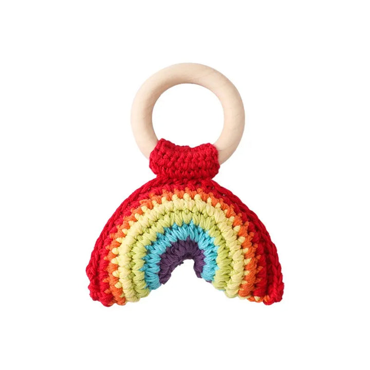 For Lemon Rattle Bite Strength Exercise Comfort Toy Children'S Crochet Fruit Rattle Music Toy Teether Newborn Toy Rattle Gift