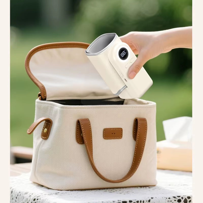 Portable Baby Bottle Insulation Bag Warmer Sleeve LCD Display Mobile Bottle Milk Insulation Device 6000Mah 48H Insulation Travel