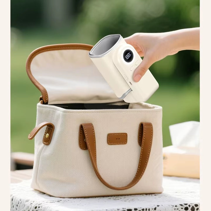 Portable Baby Bottle Insulation Bag Warmer Sleeve LCD Display Mobile Bottle Milk Insulation Device 6000Mah 48H Insulation Travel
