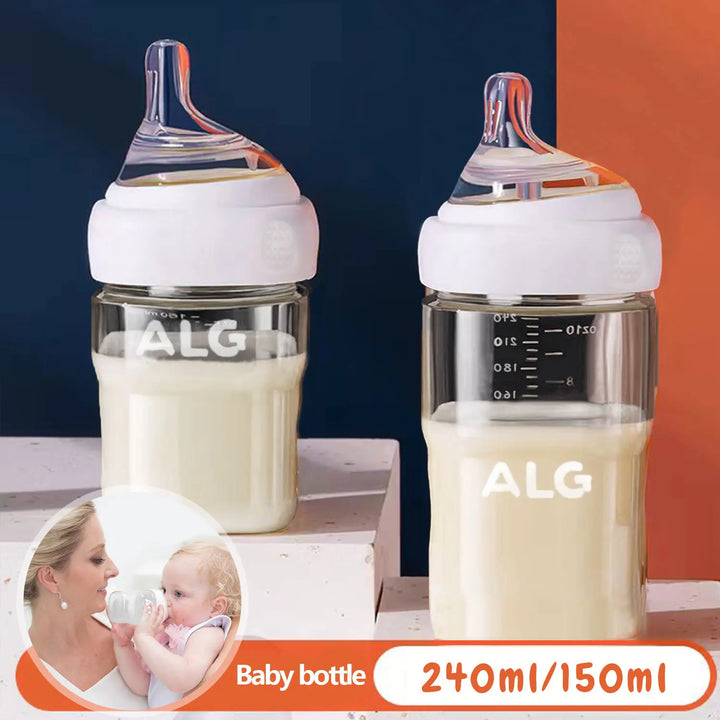 0-3 Years Old Newborn Baby Anti-Fall and Anti-Colic PP Milk Bottle, 150Ml-240Ml Children'S Bottle, Three Colors Optional Bottle