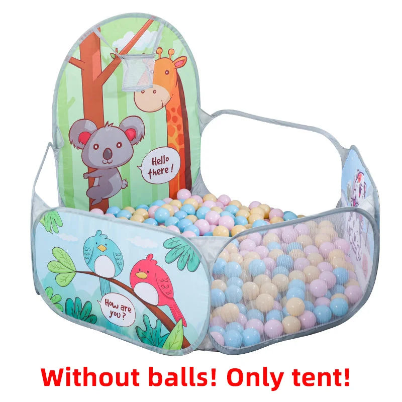 1.2M Hexagon Foldable Baby Playpen Indoor Baby Safety Fence Cute Kids Playground Baby Activity Fence with Basket Hoop