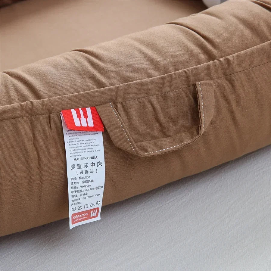 Cot Baby Bed Portable Bassinet Travel Bed Bassinet Bumper with Pillow Portable Crib Gifts Cotton Baby Nest Bassinet Baby Cribs