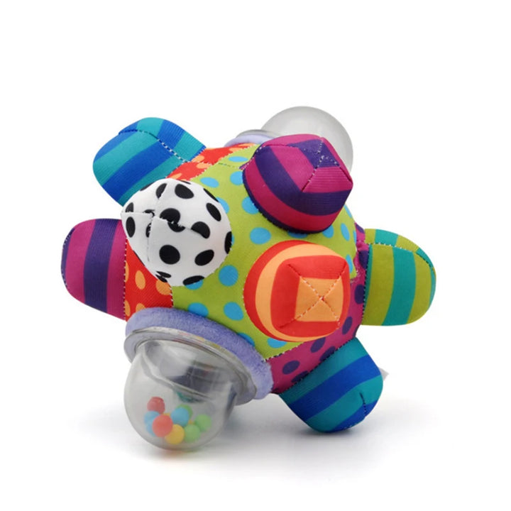 Brain Developmental Bumpy Ball Rattle Easy to Grasp Bumps Help Develop Motor Skills Cloth Touch Sensory Educational Toy for Baby