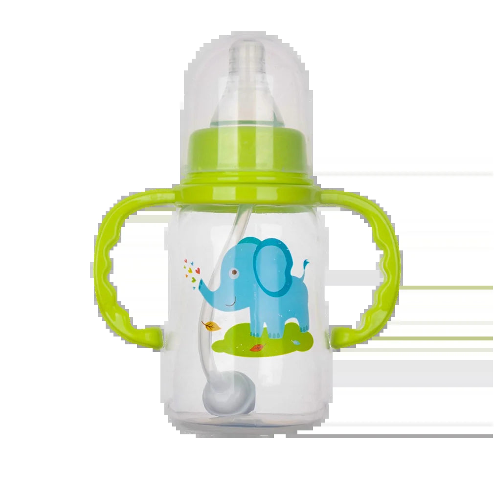 240Ml Newborn Cartoon Bottle, Bpa-Free, Cartoon Shape Baby PP Bottle, Drop-Proof and Leak-Proof Baby Feeding Bottle