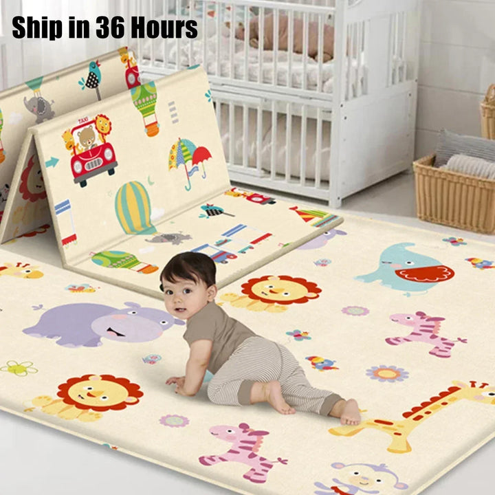 Foldable Baby Play Mat Non-Toxic Educational Children'S Carpet in the Nursery Climbing Pad Kids Rug Activitys Games Toys 180*100