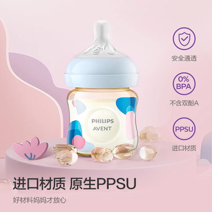 PHILIPS Newborn Baby Large Caliber Food Grade PPSU Material Feeding Bottle Anti-Colic 0-3 Years Old Baby NO BPA