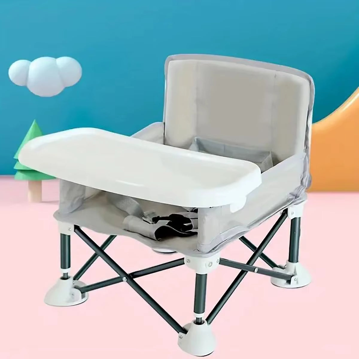 Dining Chair Portable Foldable Dining Chair Baby Dining Table Small Chair Baby Dining Out Foldable Dining Chair