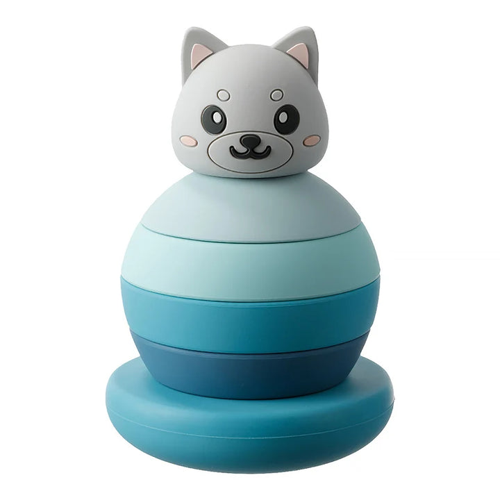 1PC Silicone Teether Baby Tumbler Shape Stacking Blocks Teething Kid Gift Food Grade Silicone Children'S Goods Kid Teething Toy
