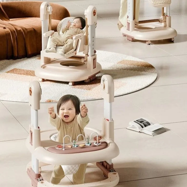 3-In-1 Foldable Baby High Chair, Multi-Functional Portable Dining Chair for Toddlers, Home Use Infant Feeding Chair with Table