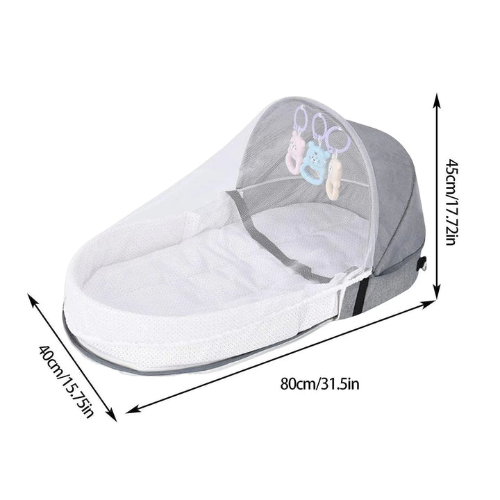 Outdoor Portable Baby Bed Newborn Baby Isolation Bionic Travel Crib Convenient Folding Anti-Stress Crib Middle Bed Baby Bassinet