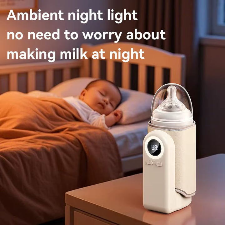 Portable Baby Bottle Insulation Bag Warmer Sleeve LCD Display Mobile Bottle Milk Insulation Device 6000Mah 48H Insulation Travel