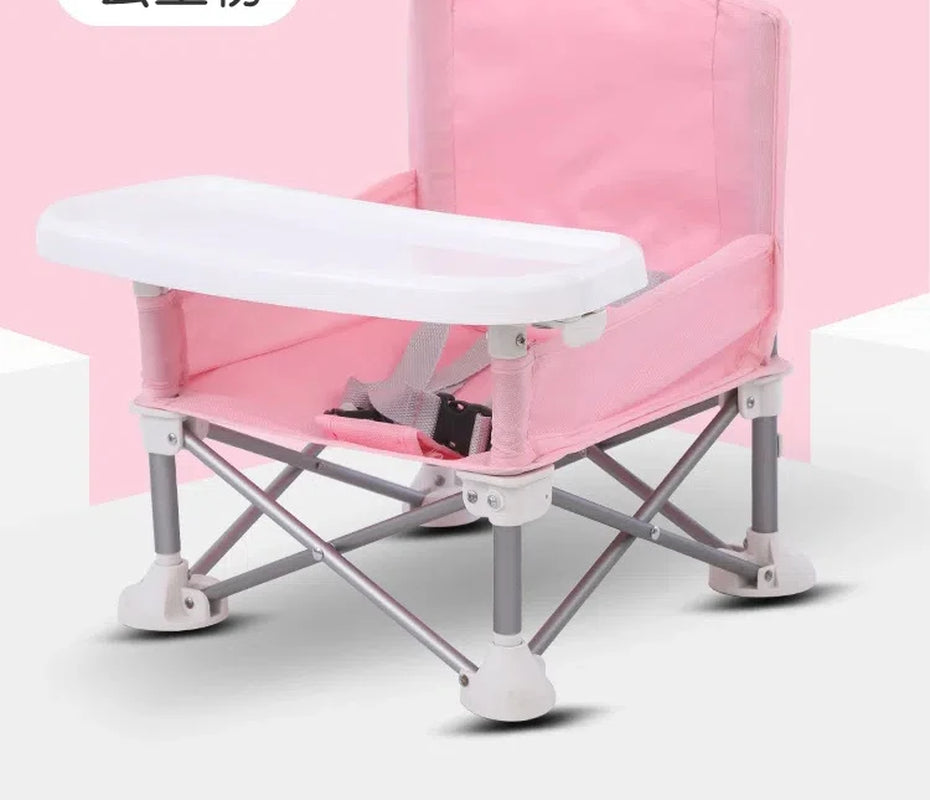 Foldable Portable Compact Baby Chair with Safe Belt Good Aluminium Alloy Chair for Travel Camping Picnics for Indoor Outdoor