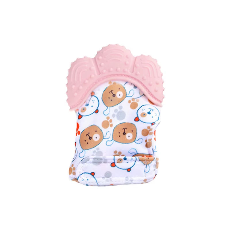 Cartoon Printed Children'S Gloves Baby Teether Gloves for Babies Teethers anti Eating Hand Teething Chewing Toy Baby Mittens