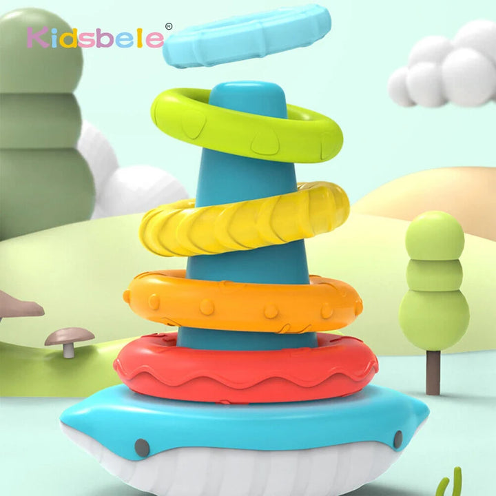 Pyramidation Stacking Toy Sorting Stacking Tower Early Education Toy Sensory Montessori Toys Soft Building Blocks Toddlers