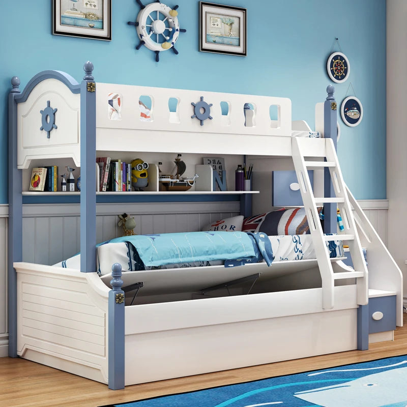 Bunk Bed Childrens Toddler Baby Crib Bassinet Montessori Trundle Princess Monster Wooden Hut Mezzanine Cradle Cot Letto Bambini