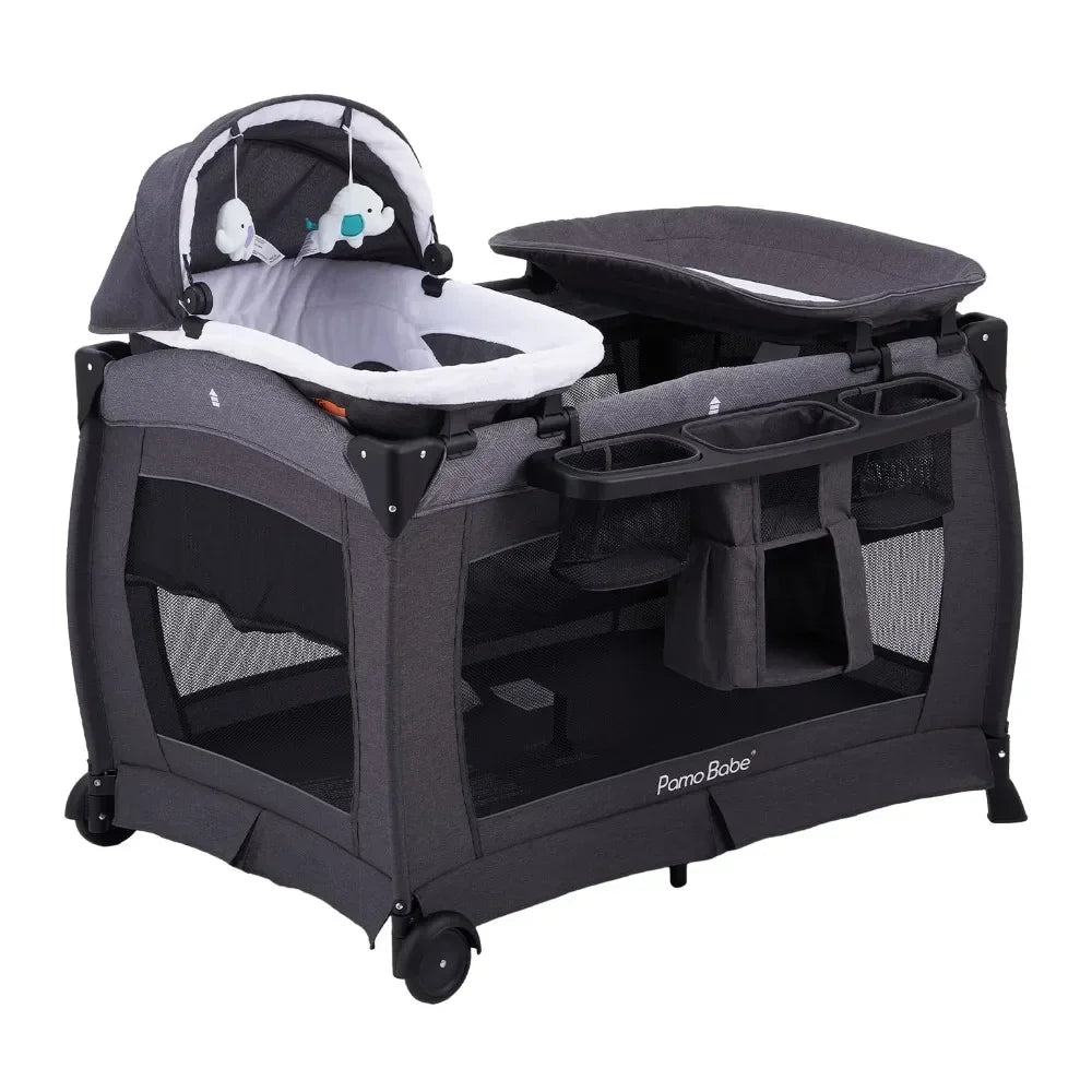 For Baby & Toddler, Bassinet, Mattress, Changing Table for Newborn Deluxe Nursery Center, Foldable Playard