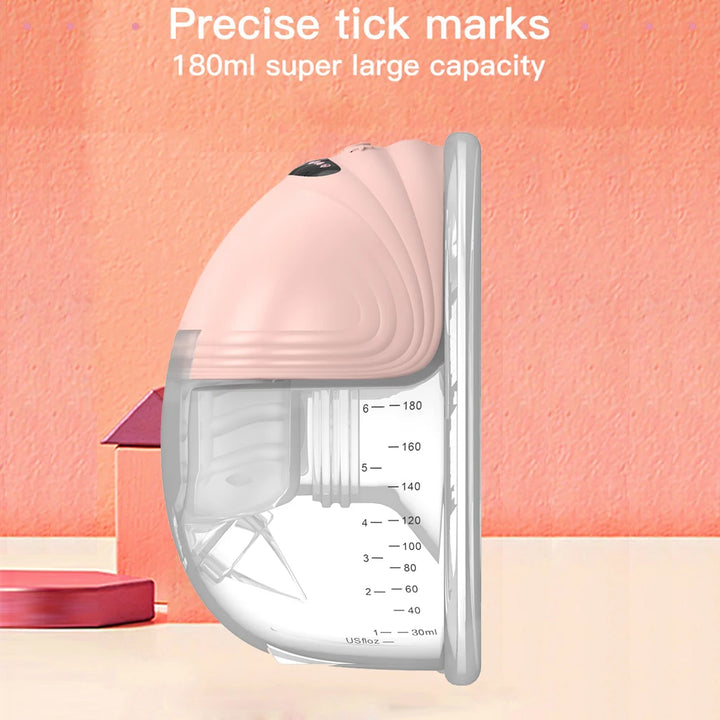 Portable Electric Breast Pump Wearable for Breastfeeding Hands Free 3 Modes 12 Suction Low Noise with 24Mm Silicone Flange