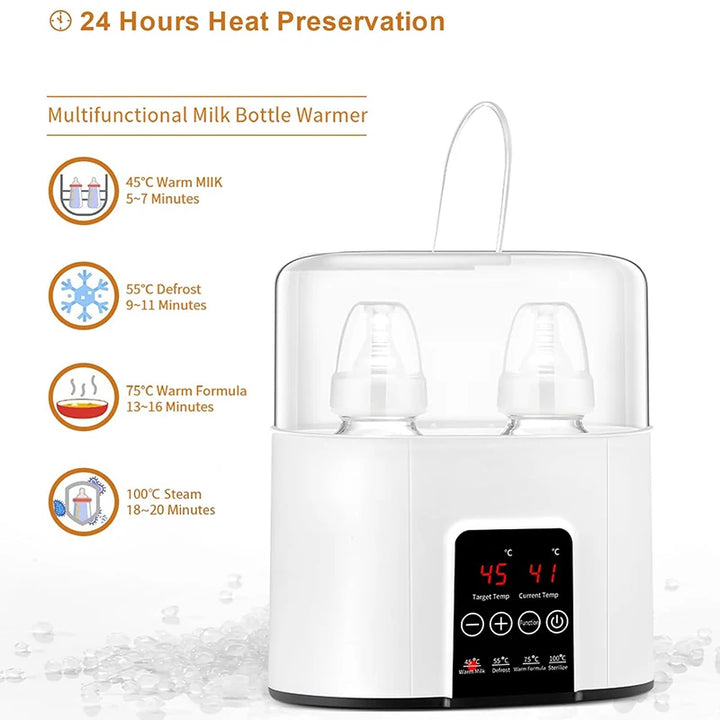 Multi-Function Baby Nursing Bottle Heater Sterilizer Fast Breast Milk Bottle Warmer with Accurate Temperature Control