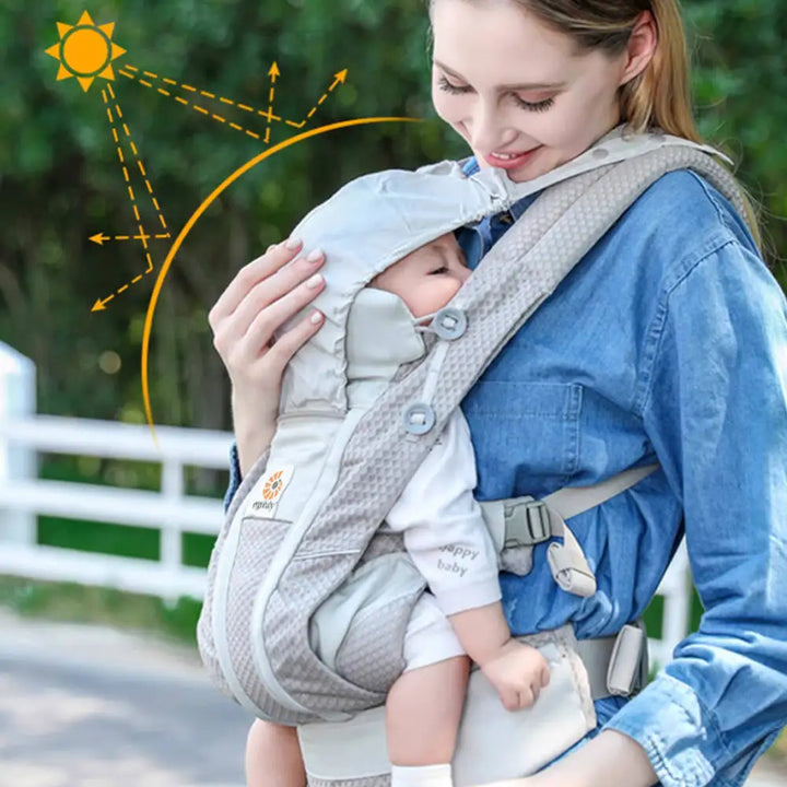 Ergobaby All Carry Positions Breathable Mesh Baby Carrier, Enhancing Lumbar Support and Airflow (7-45 Pounds)