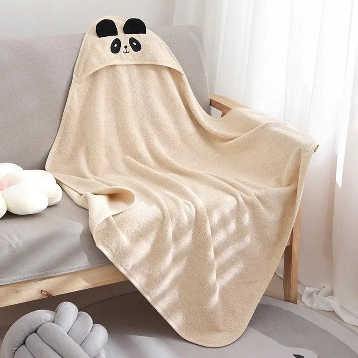 Pure Cotton Baby Bath Towel Absorbent Hooded 32-Ply Non-Shedding Newborn Children Cape Baby Wrap Blanket Summer Season