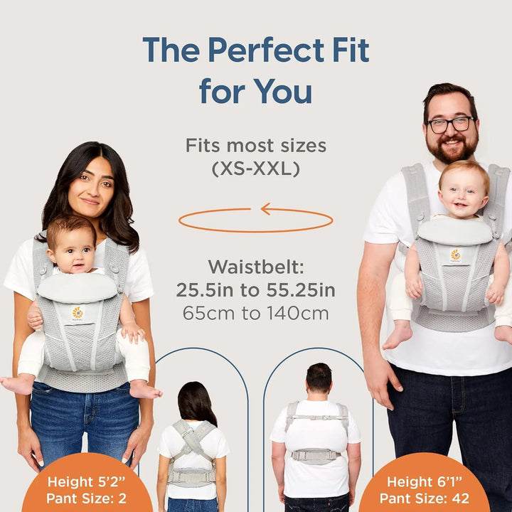 Ergobaby All Carry Positions Breathable Mesh Baby Carrier, Enhancing Lumbar Support and Airflow (7-45 Pounds)