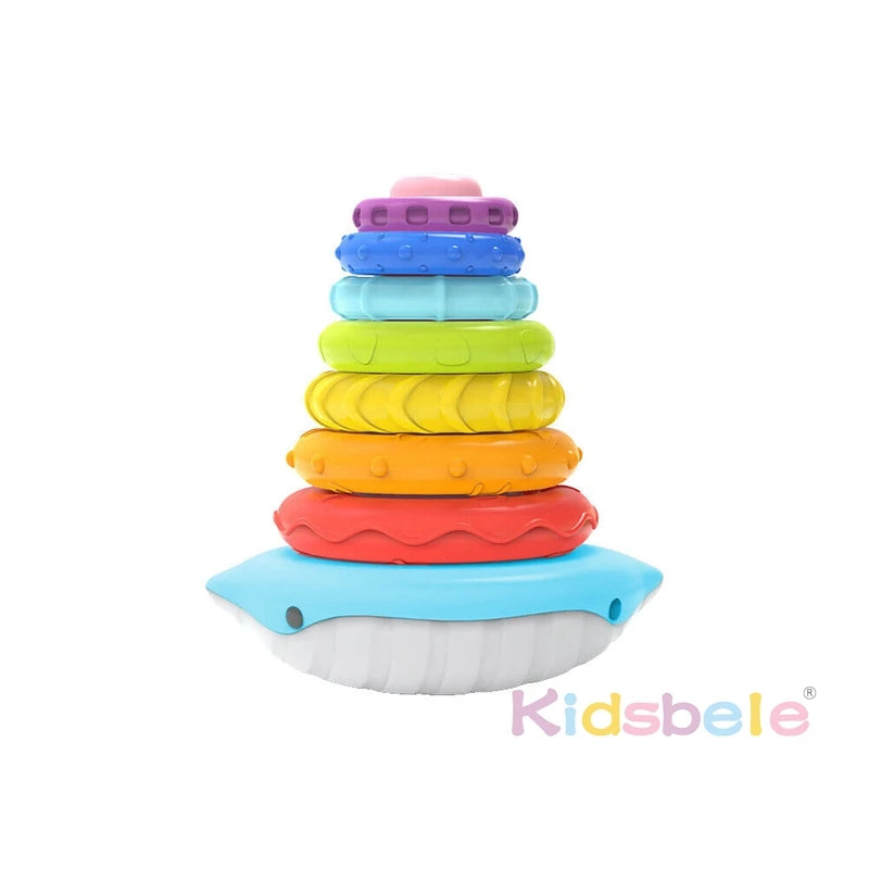 Pyramidation Stacking Toy Sorting Stacking Tower Early Education Toy Sensory Montessori Toys Soft Building Blocks Toddlers