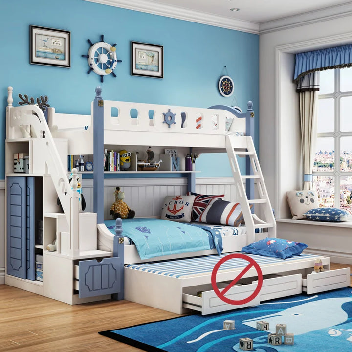Bunk Bed Childrens Toddler Baby Crib Bassinet Montessori Trundle Princess Monster Wooden Hut Mezzanine Cradle Cot Letto Bambini