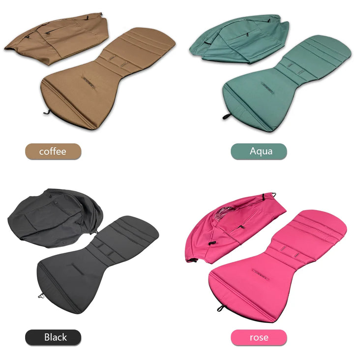 3Pcs/Set 175 Stroller Accessories Canopy Cover Seat Cushion Compatible with Babyzen YOYO Cover Seat Mattress with Zipper Pocket