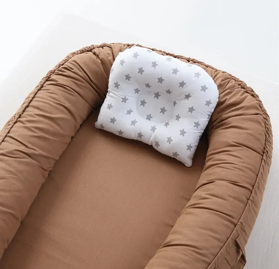 Cot Baby Bed Portable Bassinet Travel Bed Bassinet Bumper with Pillow Portable Crib Gifts Cotton Baby Nest Bassinet Baby Cribs