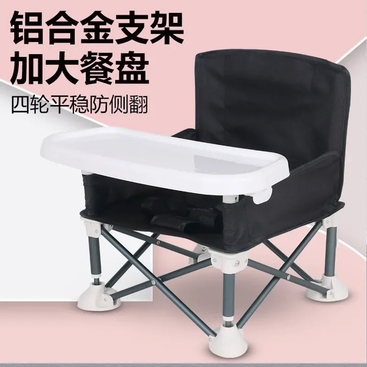 Foldable Portable Compact Baby Chair with Safe Belt Good Aluminium Alloy Chair for Travel Camping Picnics for Indoor Outdoor