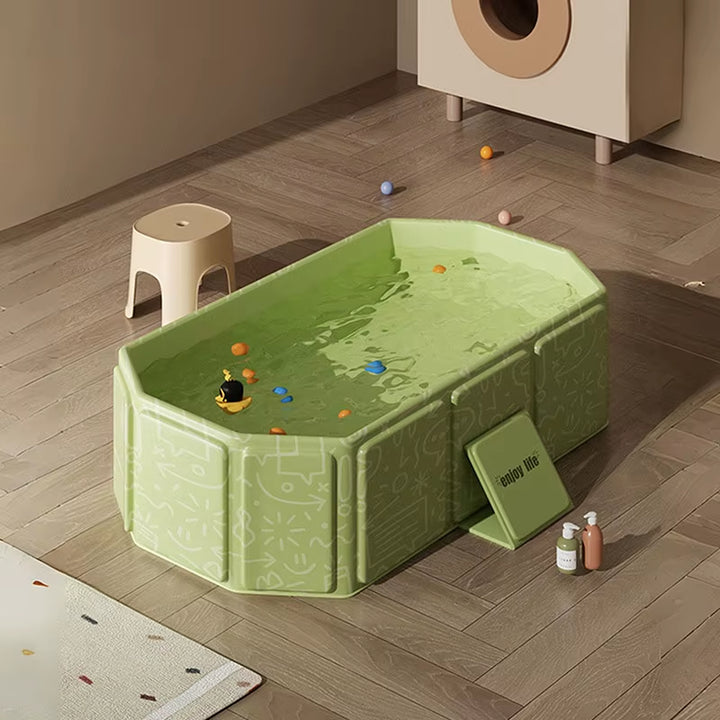 Summer Baby Bathtub Pvc Large Size Folding Bath Tub Infant Newborn Tub Portable Storage No Installation 0-5 Years Old