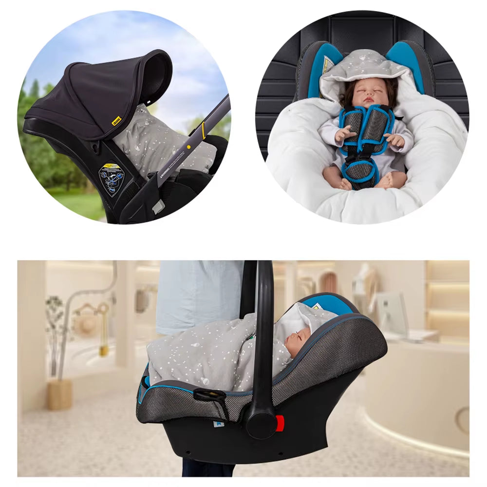 Baby Wrap Blanket for the Newborn with Windproof Hooded in a Infant Car Seat Winter Warm Envelope for Discharge 0-12 Months