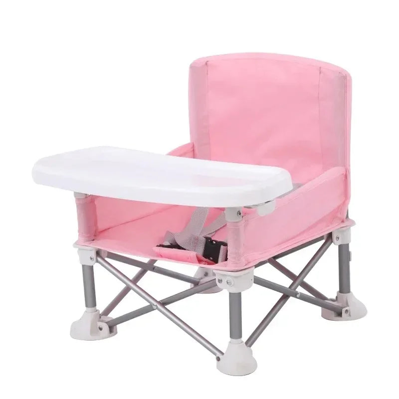 Foldable Portable Compact Baby Chair with Safe Belt Good Aluminium Alloy Chair for Travel Camping Picnics for Indoor Outdoor