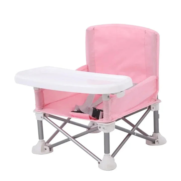 Foldable Portable Compact Baby Chair with Safe Belt Good Aluminium Alloy Chair for Travel Camping Picnics for Indoor Outdoor