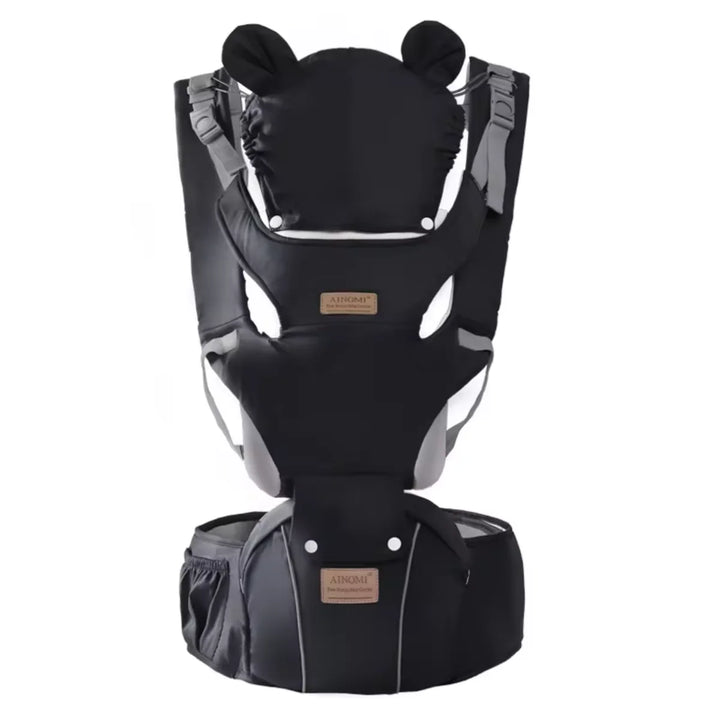 3 in 1 Baby Hipseat Carrier Backpack Straps for Infant Toddler 0-36M Ergonomic with Windproof Hat for Winter Luminous Strips