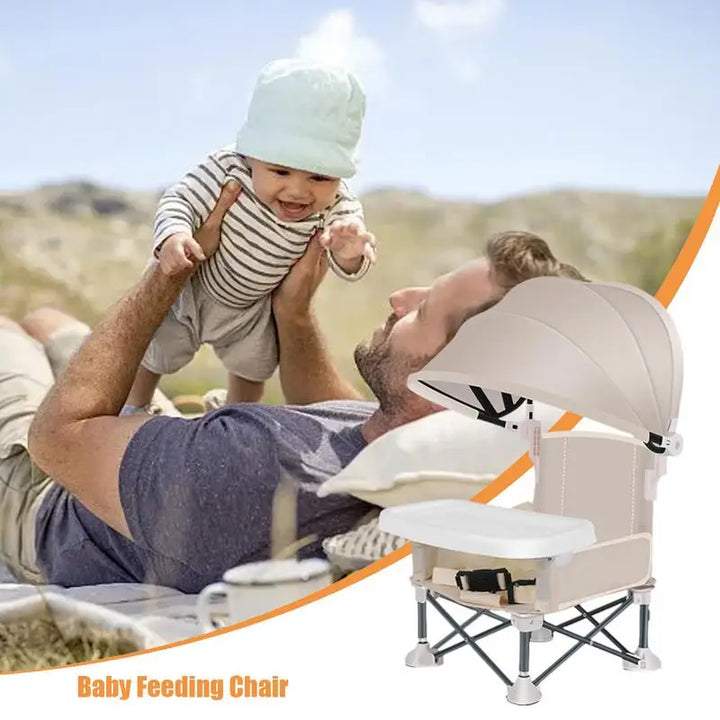 Durable High Chair with Adjustable Footrest and Detachable Cushion for Comfortable Feeding, for Growing Baby Feeding Chair