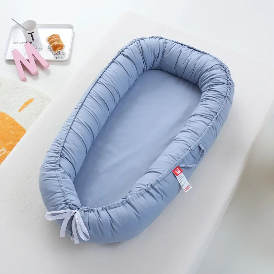 Cot Baby Bed Portable Bassinet Travel Bed Bassinet Bumper with Pillow Portable Crib Gifts Cotton Baby Nest Bassinet Baby Cribs