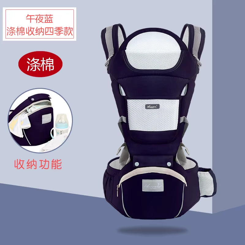 Ergonomic Baby Carrier Infant Baby Hipseat Carrier Front Facing Ergonomic Kangaroo Baby Wrap Sling for Baby Travel