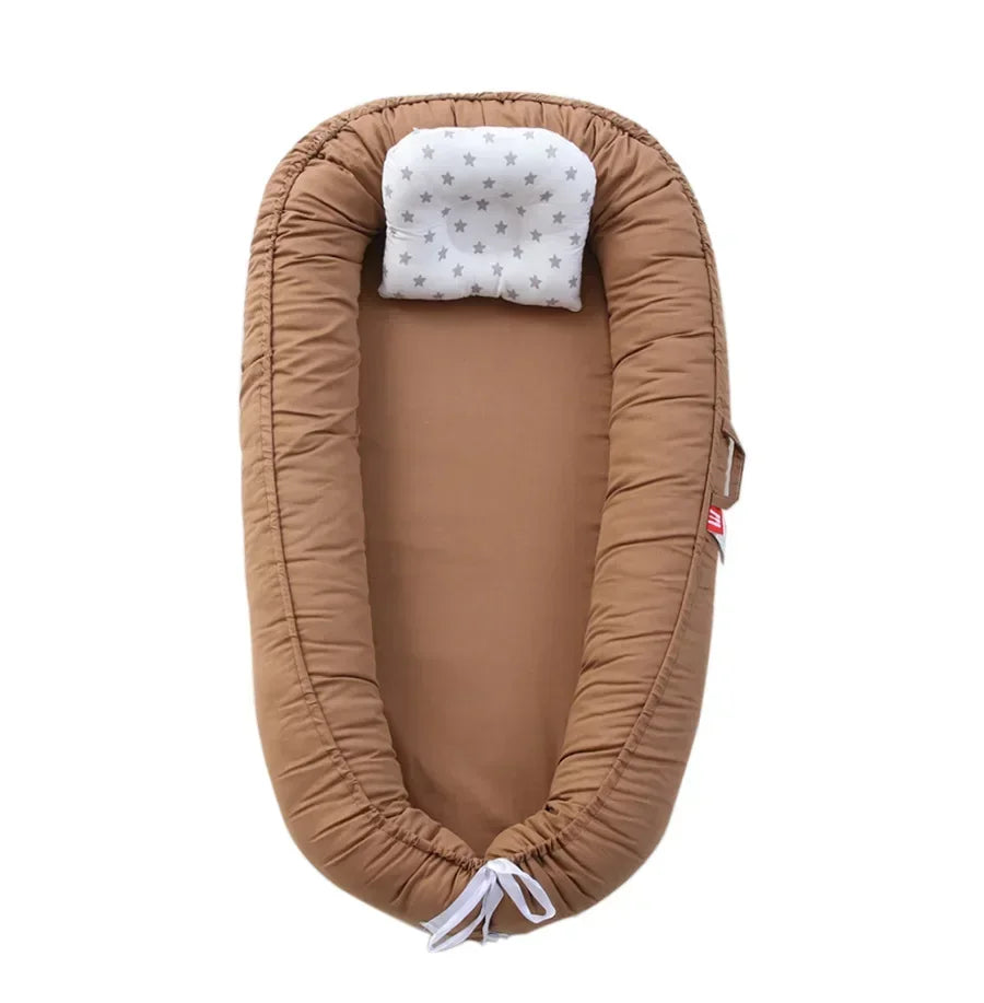 Cot Baby Bed Portable Bassinet Travel Bed Bassinet Bumper with Pillow Portable Crib Gifts Cotton Baby Nest Bassinet Baby Cribs