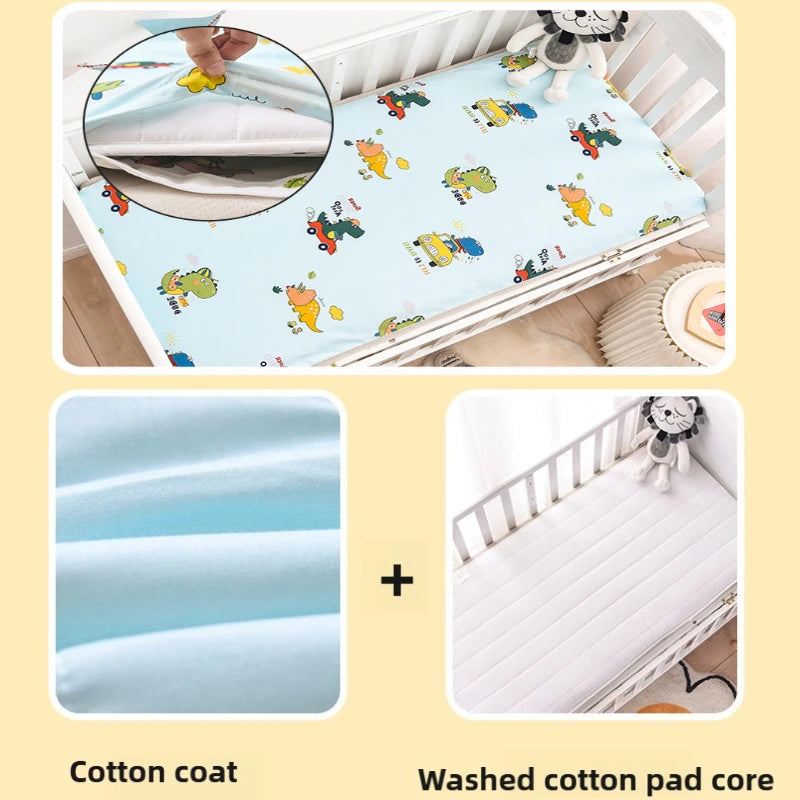 Crib Mattress Cotton Sleeping Mat Toddler Bed Mattresses Thick Baby Cradle Mattress Pad Cute Bed Crib Double Sides Baby Bedding