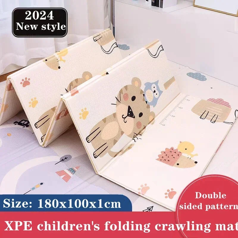 Foldable Baby Play Mat Non-Toxic Educational Children'S Carpet in the Nursery Climbing Pad Kids Rug Activitys Games Toys 180*100