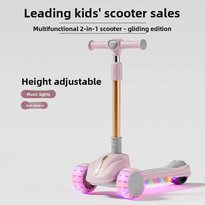 3-In-1 Children'S Scooter: a Scooter for Boys and Girls That Can Be Sat on or Ridden