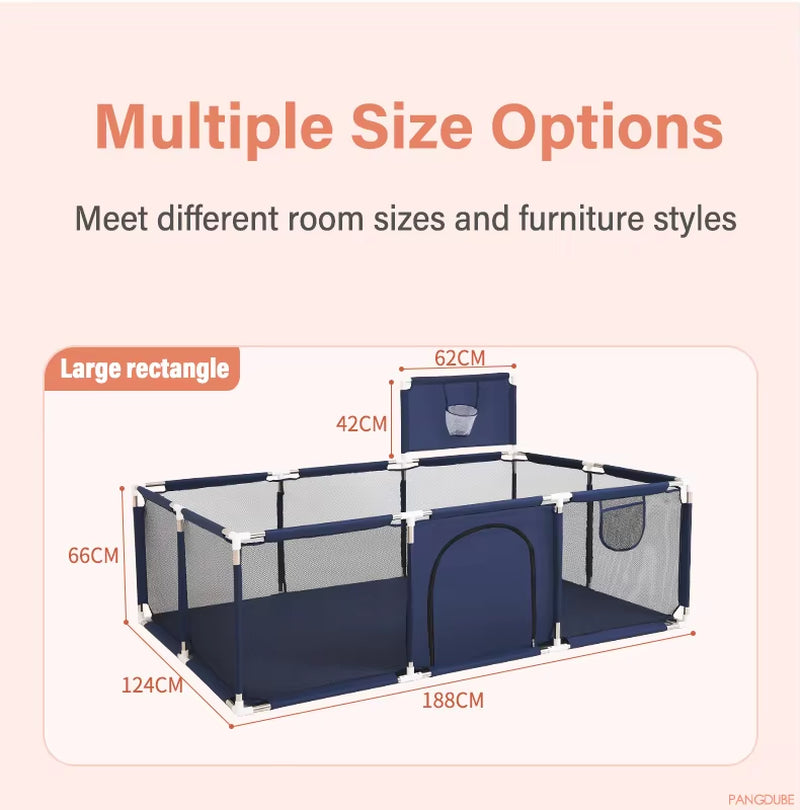 Baby Playpen for Children Play Area Baby Playground 6 Month~6 Years Old Kids Ball Pit Playpen Indoor Baby Safety Fence