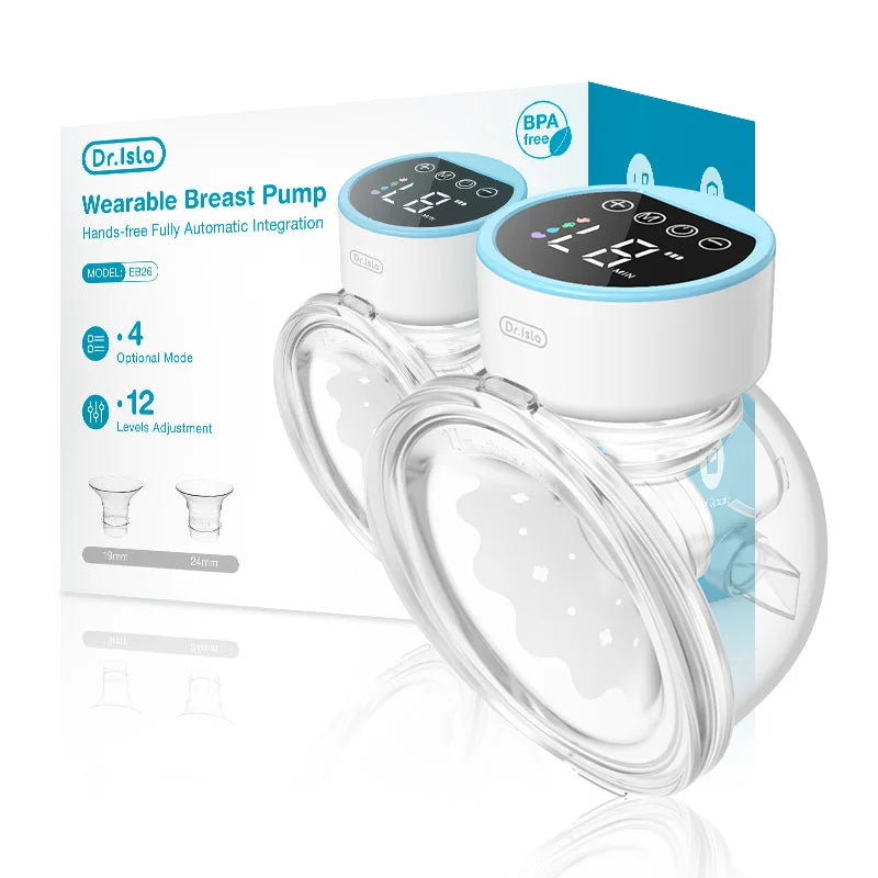 MAMIJOY Electric Breast Pumps with 19/24Mm Flange Portable Hands Free Wearable Breast Pump Silent Comfort Breast Milk Extractor