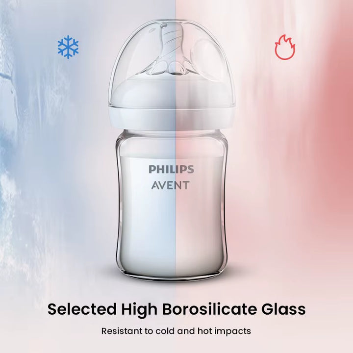 Newborn Baby Bottle SCF678 125Ml/160Ml Baby Glass Bottles Newborn Feeding Supplies BPA Free Wide Caliber