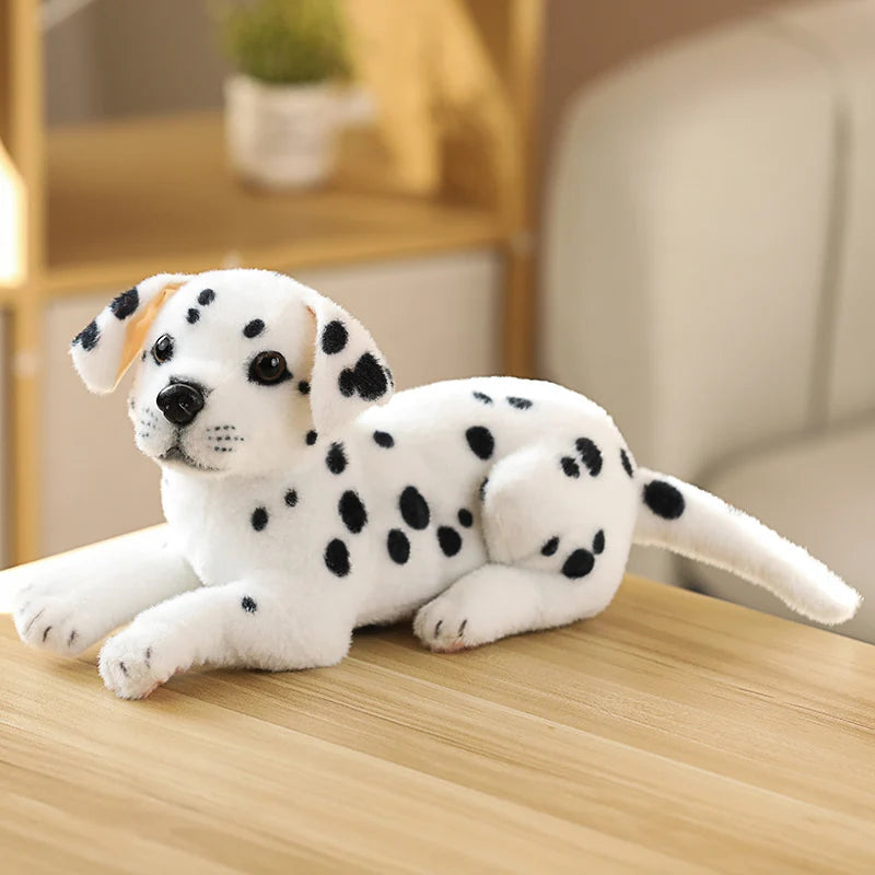 Stuffed Animals Plush Toy White/Brown Dog Plush Cartoon Toy for Children'S Soft Gifts New Realistic Plush Simulation Smart Dog
