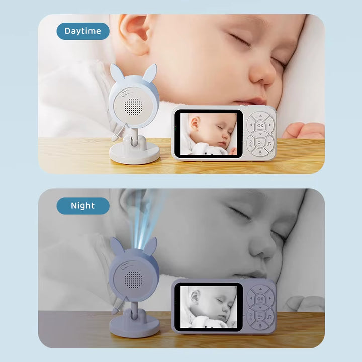 3.5'' Baby Monitor 0.3 Megapixel Camera with RGB Night Light Temperature Detection Voice Intercom Night Vision Security Monitors